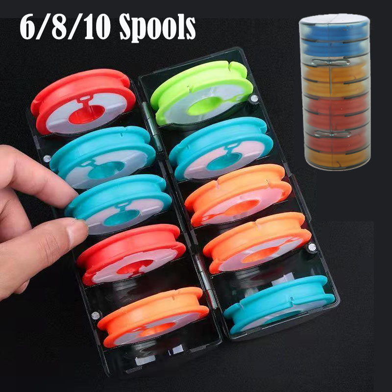 Fishing Line Box - กล่องใส่สายเบ็ดตกปลา Rainbow Fishing พร้อมแผ่นม้วนสายคุณภาพสูง อุปกรณ์ตกปลา แกนหมุน