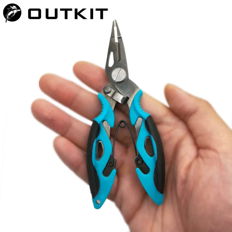 Fishing Line Cutter - OUTKIT มัลติฟังก์ชั่นตกปลาคีมตัดสาย Hook Remover กรรไกรสแตนเลสตกปลา CLAMP
