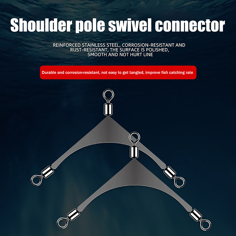 Saltwater Line - ตัวเชื่อมต่อแบบหมุนได้ 3 ทาง 10 ชิ้น/ล็อต อุปกรณ์ตกปลา