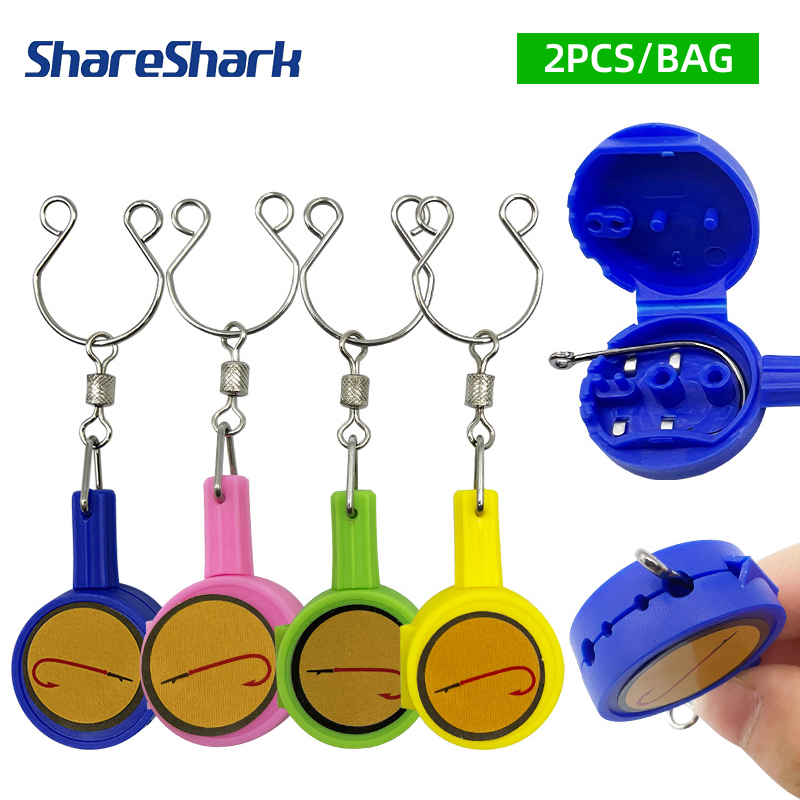 Monofilament Line - เครื่องมือผูกปมตกปลา ShareShark 2 ชิ้น/ถุง อุปกรณ์ผูกปมตกปลา ตัวผูกสายเบ็ด
