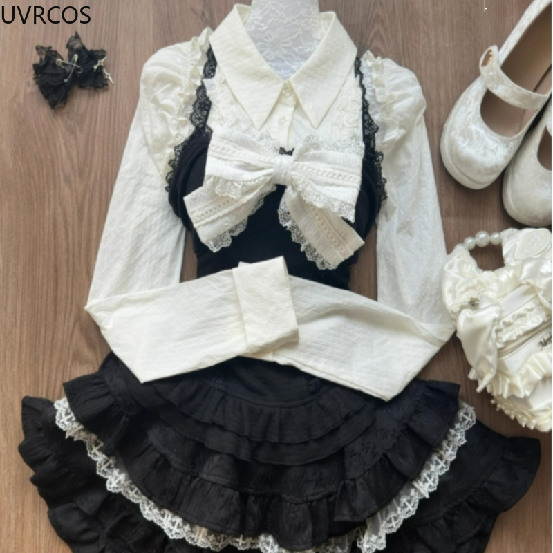 Y2kความงามLolitaสไตล์ 3 ชิ้นชุ - Fly Line บทวิจารณ์และราคา