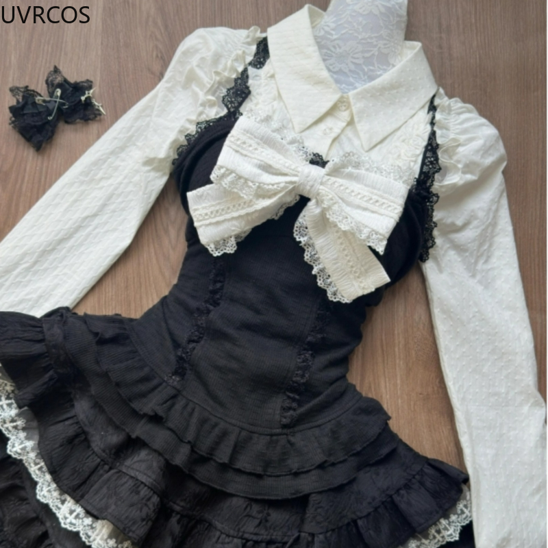Y2kความงามLolitaสไตล์ 3 ชิ้นชุ - Fly Line บทวิจารณ์และราคา