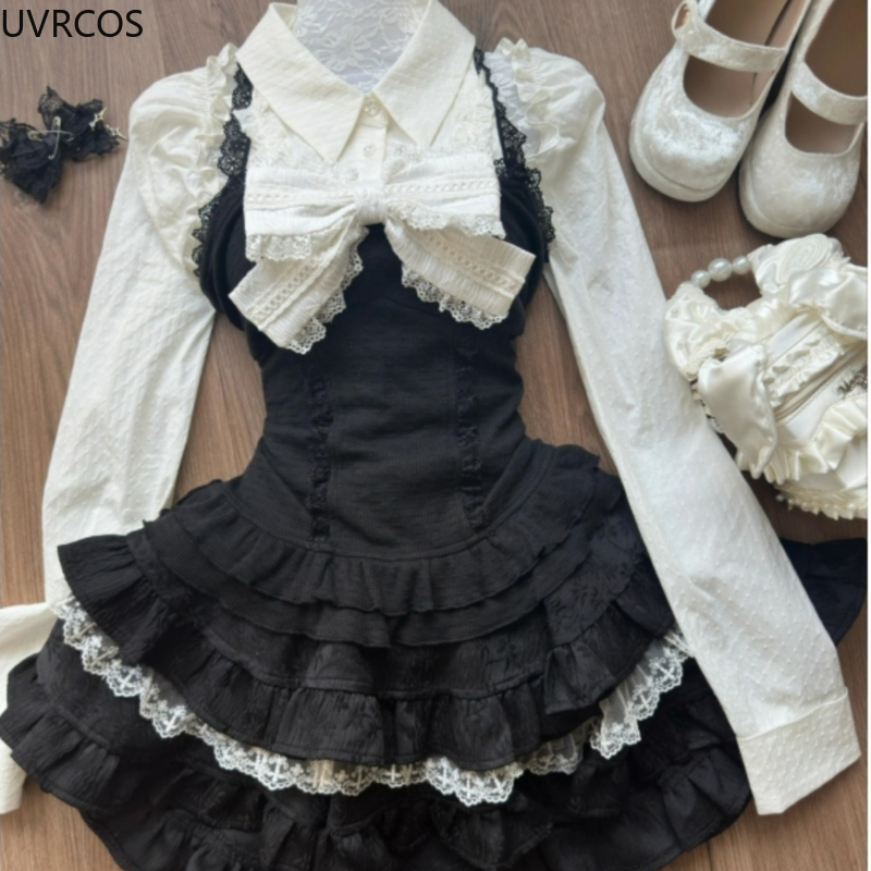 Y2kความงามLolitaสไตล์ 3 ชิ้นชุ - Fly Line บทวิจารณ์และราคา