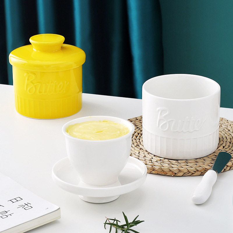 โถใส่เนยพร้อมฝาปิดเซรามิกแบบฝร - Freshwater Line บทวิจารณ์และราคา
